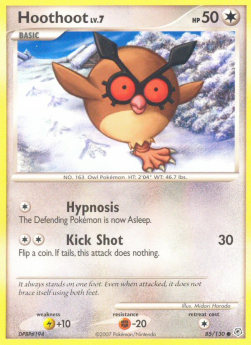 Hoothoot Lv.7 DP-85 Common Played Deutsch Reverse Holo