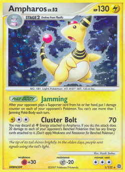 Ampharos Lv.52 SW-1 Holo Rare Good Deutsch Reverse Holo