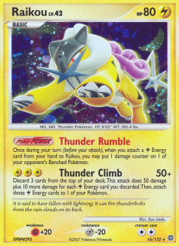Raikou Lv.42 SW-16 Holo Rare Poor Deutsch Reverse Holo
