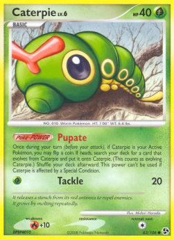 Raupy Lv.6 GE-63 Common Light Played Deutsch Reverse Holo