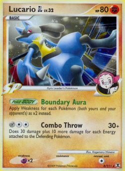 Lucario RR-8 Holo Rare Light Played Deutsch