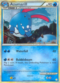 Azumarill HS-2 Holo Rare Played Deutsch