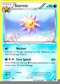 Starmie XY-34 Rare Played Deutsch Reverse Holo