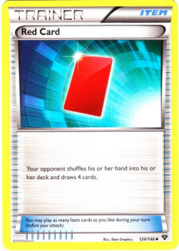 Rote Karte XY-124 Uncommon Light Played Deutsch Reverse Holo