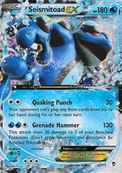 Seismitoad EX FFI-20 Ultra Rare Light Played Deutsch