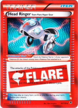 Head Ringer Team Flare Hyper Gear PHF-97 Holo Rare Played Englisch