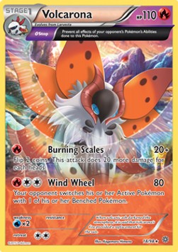 Volcarona AOR-18 Rare Light Played Englisch