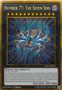 Nummer 77: Die sieben Sünden PGL3-011 Gold Secret Rare Good Deutsch 1. Auflage