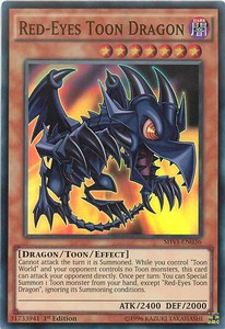 Rotäugiger Toon-Drache SHVI-DE036 Super Rare Good Deutsch