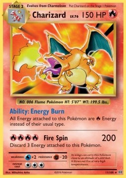 Charizard EVO-11 Holo Rare Good Englisch