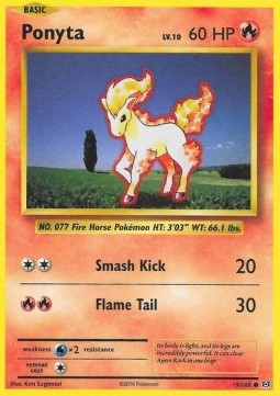Ponyta EVO-19 Common Excellent Englisch Reverse Holo
