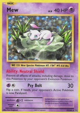 Mew EVO-53 Holo Rare Light Played Deutsch Reverse Holo