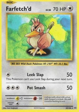 Farfetch'd EVO-68 Rare Excellent Englisch Reverse Holo