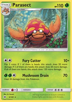 Parasect SUM-5 Rare Excellent Englisch Reverse Holo