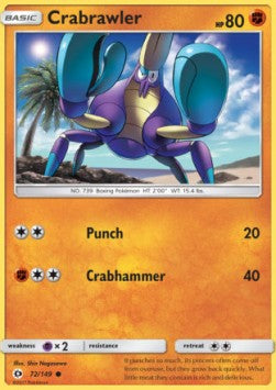 Crabrawler SUM-72 Common Good Englisch Reverse Holo