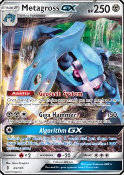 Metagross GX GRI-85 Ultra Rare Played Deutsch