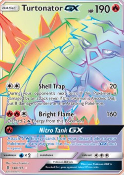 Tortunator GX GRI-148 Secret Rare Light Played Deutsch