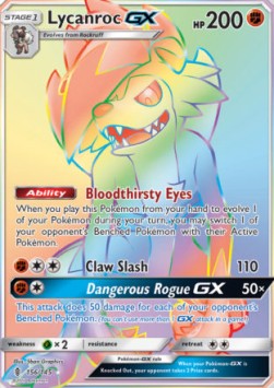 Lycanroc GX GRI-156 Secret Rare Excellent Englisch