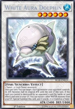 Weißer Auradelfin BLLR-019 Secret Rare Excellent Deutsch 1. Auflage