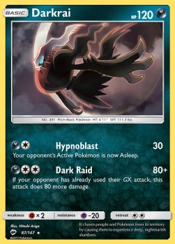 Darkrai BUS-87 Holo Rare Light Played Englisch Reverse Holo