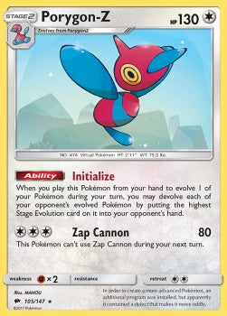 Porygon-Z BUS-105 Holo Rare Near Mint Deutsch Reverse Holo