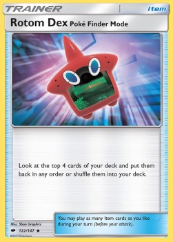 Rotom Dex Poké Finder Mode BUS-122 Uncommon Excellent Englisch Reverse Holo