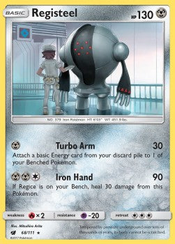 Registeel CIN-68 Rare Light Played Deutsch Reverse Holo
