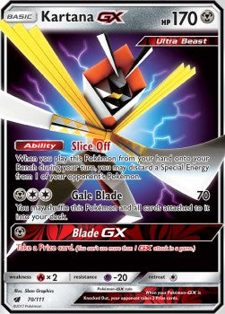 Kartana GX CIN-70 Ultra Rare Played Englisch