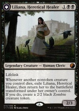 Liliana, Heretical Healer // Liliana, Defiant Necromancer V17-14 Mythic Excellent Englisch Foil