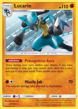 Lucario UPR-67 Holo Rare Good Deutsch Reverse Holo