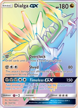 Dialga GX UPR-164 Secret Rare Light Played Deutsch