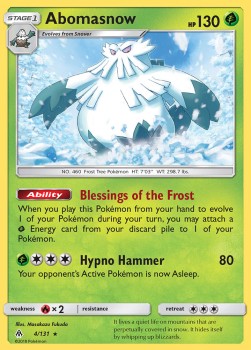 Abomasnow FLI-4 Rare Excellent Englisch Reverse Holo