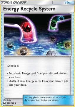 Energie-Wiederverwertung CES-128 Uncommon Light Played Deutsch Reverse Holo