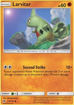 Larvitar LOT-115 Common Light Played Deutsch Reverse Holo