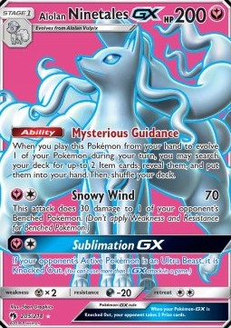 Alolan Ninetales GX LOT-205 Ultra Rare Good Englisch