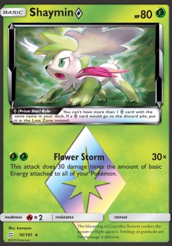 Shaymin ◇ TEU-10 Holo Rare Light Played Deutsch