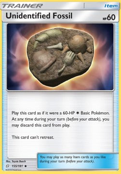Unbekanntes Fossil TEU-155 Uncommon Good Deutsch Reverse Holo