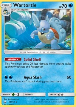 Wartortle UNB-34 Uncommon Excellent Englisch Reverse Holo