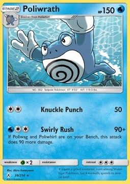 Poliwrath UNB-39 Rare Near Mint Englisch Reverse Holo