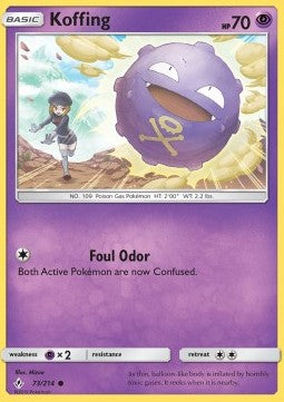 Koffing UNB-73 Common Excellent Englisch Reverse Holo