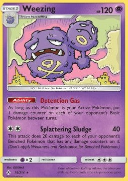 Weezing UNB-74 Rare Near Mint Englisch Reverse Holo