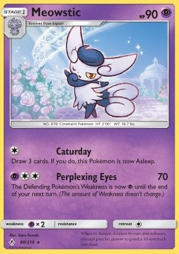 Meowstic UNB-80 Rare Near Mint Englisch Reverse Holo