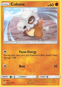 Cubone UNB-90 Common Near Mint Englisch Reverse Holo