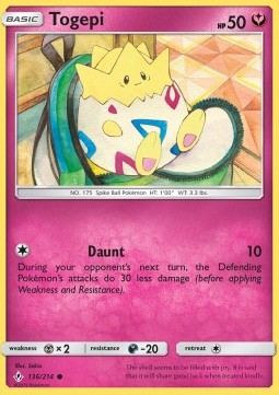 Togepi UNB-136 Common Light Played Deutsch Reverse Holo