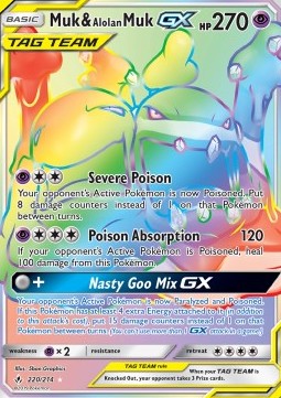 Sleimok & Alolan Sleimok GX UNB-220 Secret Rare Played Deutsch