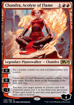 Chandra, Acolyte of Flame M20-126 Rare Excellent Englisch