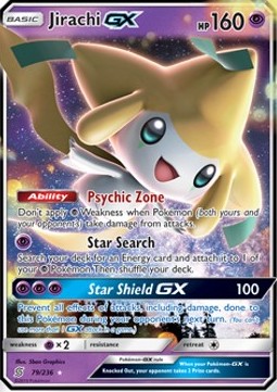 Jirachi GX UNM-79 Ultra Rare Good Englisch