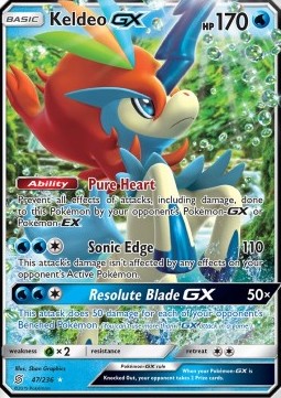 Keldeo GX UNM-47 Ultra Rare Played Deutsch