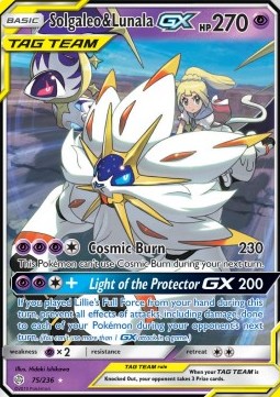 Solgaleo & Lunala GX CEC-75 Ultra Rare Good Englisch