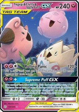 Togepi & Pii & Fluffeluff GX CEC-143 Ultra Rare Poor Deutsch